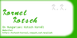 kornel kotsch business card